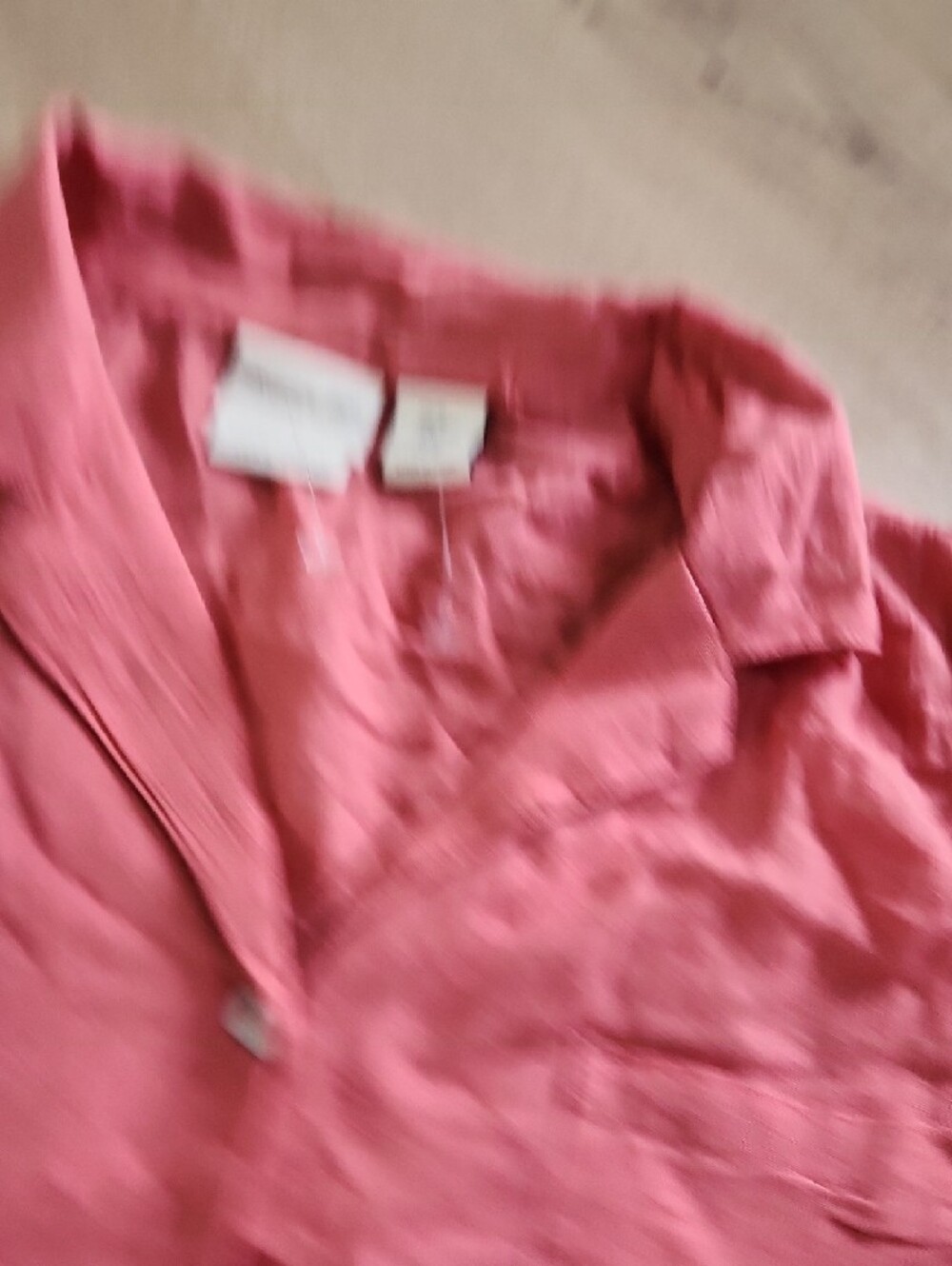NWOT Rachel Zoe Coral-Pink Cotton Shirt - Picture 6 of 7